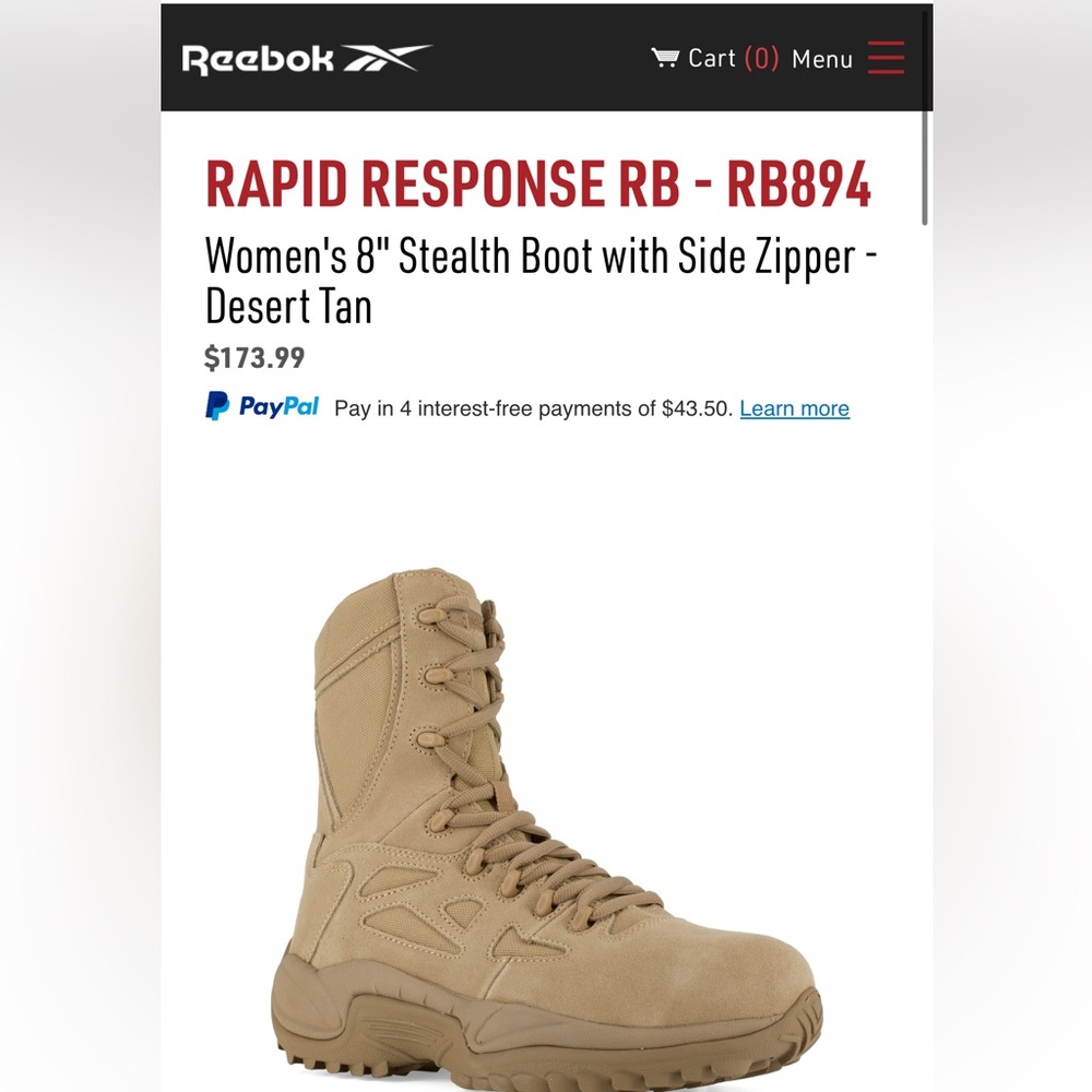 Reebok Rapid Response Boots W11 & M9